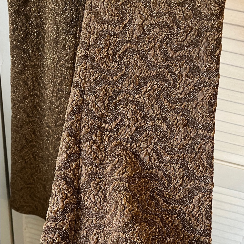 New York & Company Metallic Bronze Shimmer pants - Picture 4 of 5